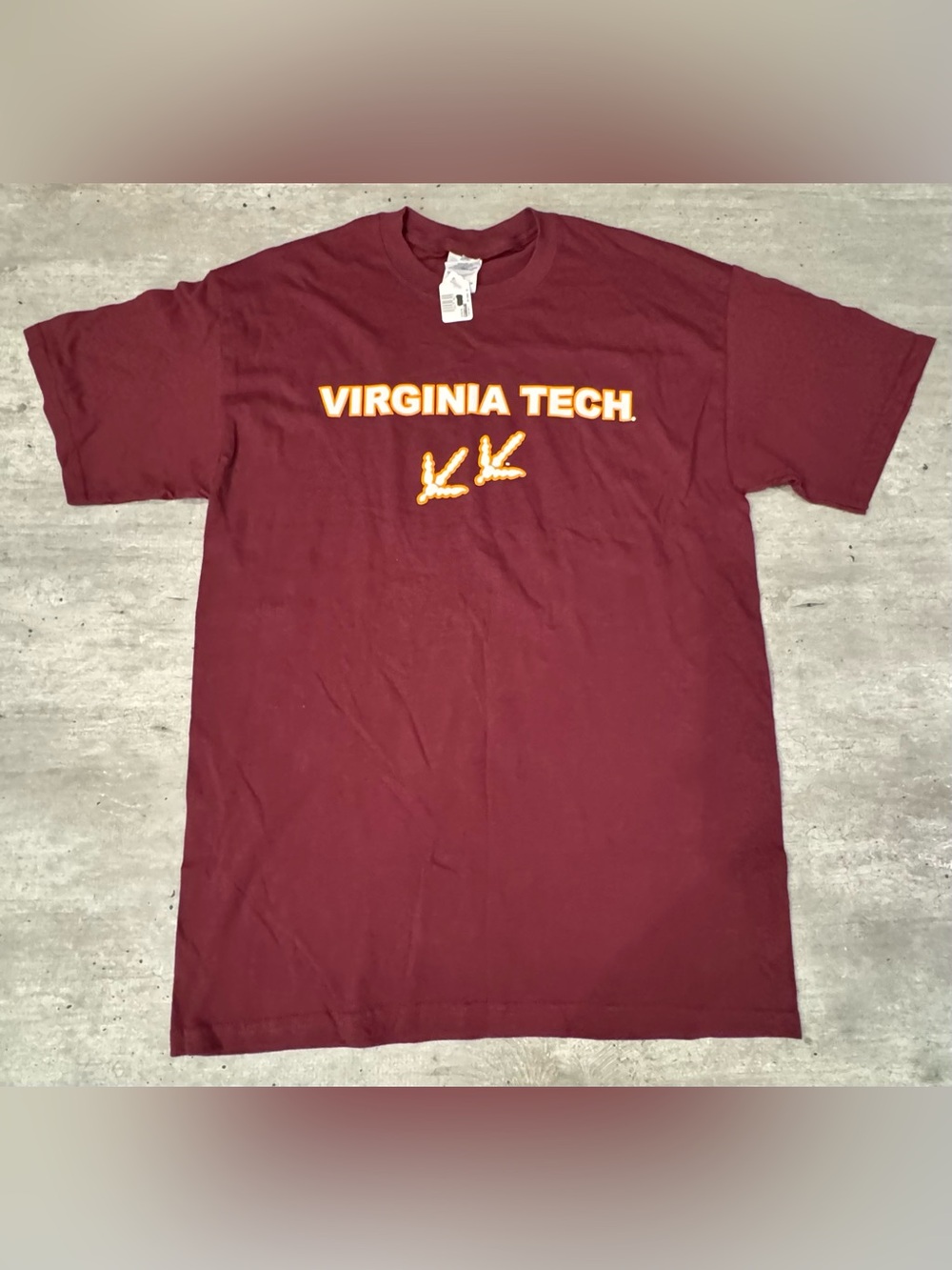 Vintage Y2K Virginia Tech Hokies T Shirt Hokie Bird NWT Gildan VT Men’s Medium